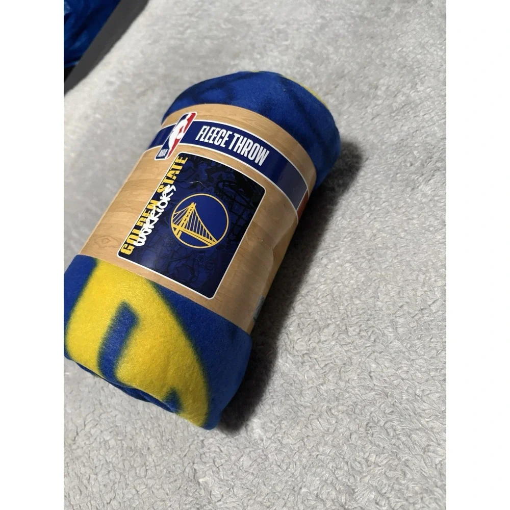Northwest Nba Golden State Warriors Fleece Throw Blanket 50 X 60 Inches Hard